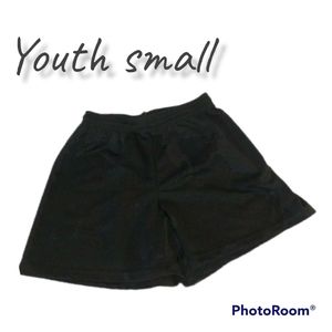 Black Athletic Shorts Unisex Youth Small